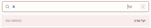 שורת החיפוש הגלובלי בקירי עם תוצאה חיה